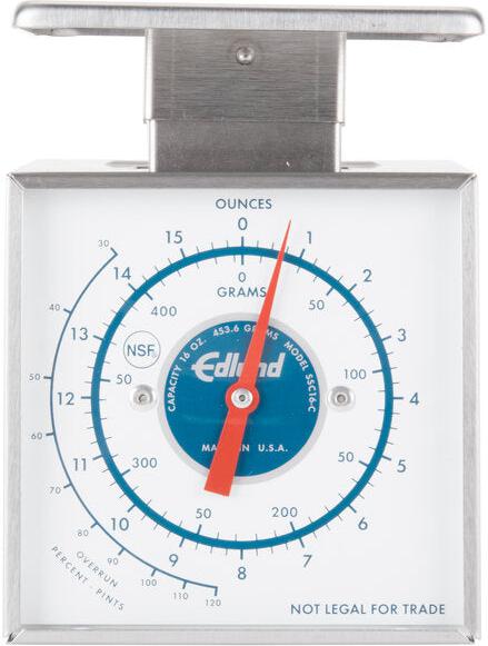Edlund - Compact 16 Oz Mechanical Ice Cream Scale with 3 1/2" x 4 1/2" Platform - SSC-16