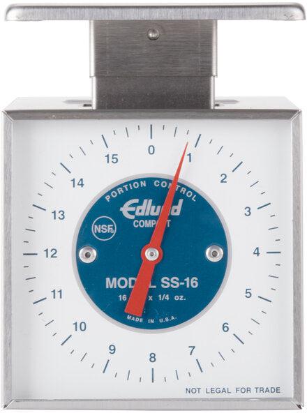 Edlund - Compact 16 Oz Mechanical Portion Scale with 3 1/2" x 4 1/2" Platform - SS-16