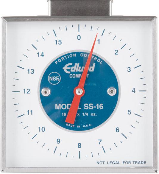 Edlund - Compact 16 Oz Mechanical Portion Scale with 3 1/2" x 4 1/2" Platform - SS-16