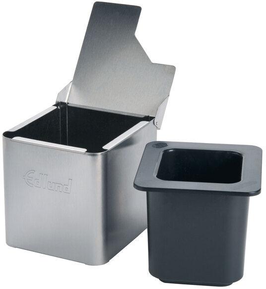 Edlund - Insulated Stainless Steel Condiment Holder with 1/6 Size Black Insert - CSB-016