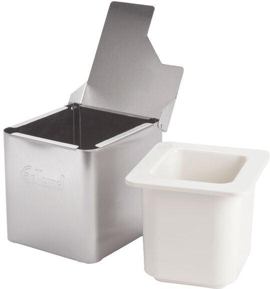 Edlund - Insulated Stainless Steel Condiment Holder with 1/6 Size White Insert - CSW-016