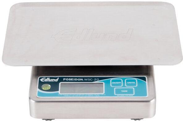 Edlund - Poseidon 20 lb Waterproof Digital Portion Scale with Oversized 7" x 8 3/4" Platform - WSC-20 OP