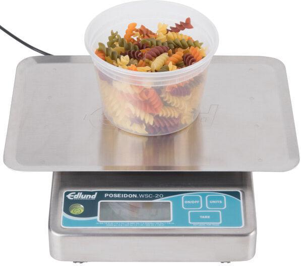 Edlund - Poseidon 20 lb Waterproof Digital Portion Scale with Oversized 7" x 8 3/4" Platform - WSC-20 OP