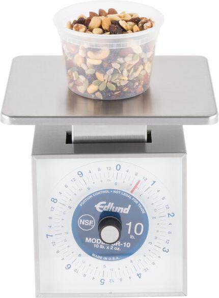 Edlund - Premier Series 10 lb Mechanical Portion Scale with Oversized 7" x 8 3/4" Platform - SR-10 OP