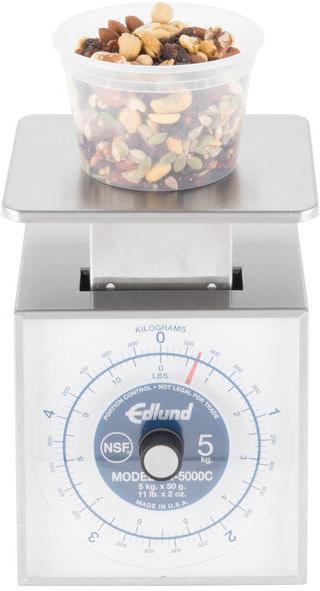 Edlund - Premier Series 11 lb/5 kg Mechanical Portion Scale with 6" x 6 3/4" Platform - SR-5000C