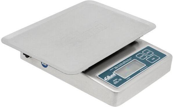 Edlund - Rechargeable 10 lb Digital Portion Control Scale with Oversized 7" x 8 3/4" Platform - EDL-10 OP