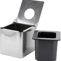Edlund - Stainless Steel 1/6 Size Cold Food Pan with Black Insert, Lid, and Lid Hole - CSR-016B