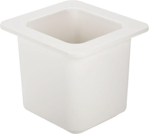 Edlund - Stainless Steel 1/6 Size Cold Food Pan with White Insert, Lid, and Lid Hole - CSR-016W
