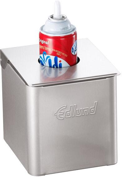 Edlund - Stainless Steel 1/6 Size Cold Food Pan with White Insert, Lid, and Lid Hole - CSR-016W