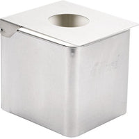 Edlund - Stainless Steel 1/6 Size Cold Food Pan with White Insert, Lid, and Lid Hole - CSR-016W