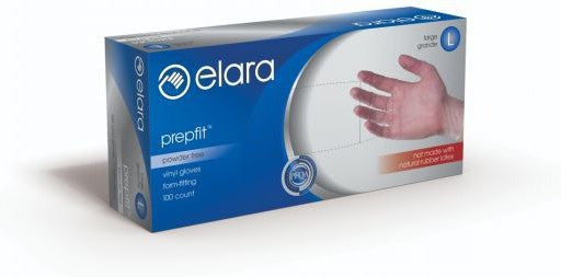 Elara - Prepfit All-Purpose Medium Powder Free Vinyl Gloves, 100/Bx - FVP202