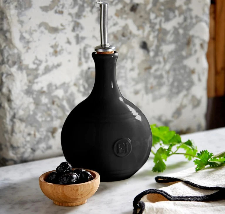 Emile Henry - 0.4 L Truffle Black Vinegar Cruet Flask - 91710216
