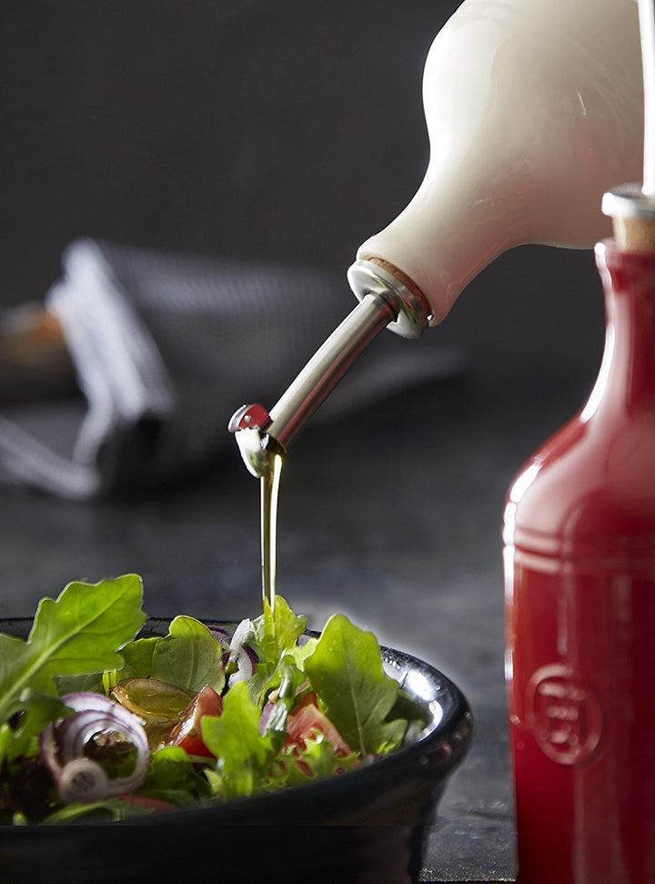 Emile Henry - 0.4 QT Ceramic Burgundy Oil Cruet - 340215