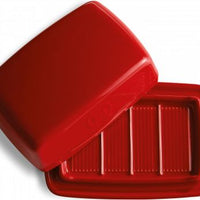 Emile Henry - 0.5 L Ceramic Burgundy Butter Dish - 340225