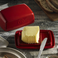 Emile Henry - 0.5 L Ceramic Burgundy Butter Dish - 340225