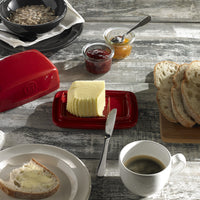 Emile Henry - 0.5 L Ceramic Burgundy Butter Dish - 340225