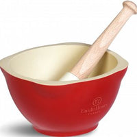 Emile Henry - 0.6 QT Ceramic Burgundy Mortar & Pestle - 340255
