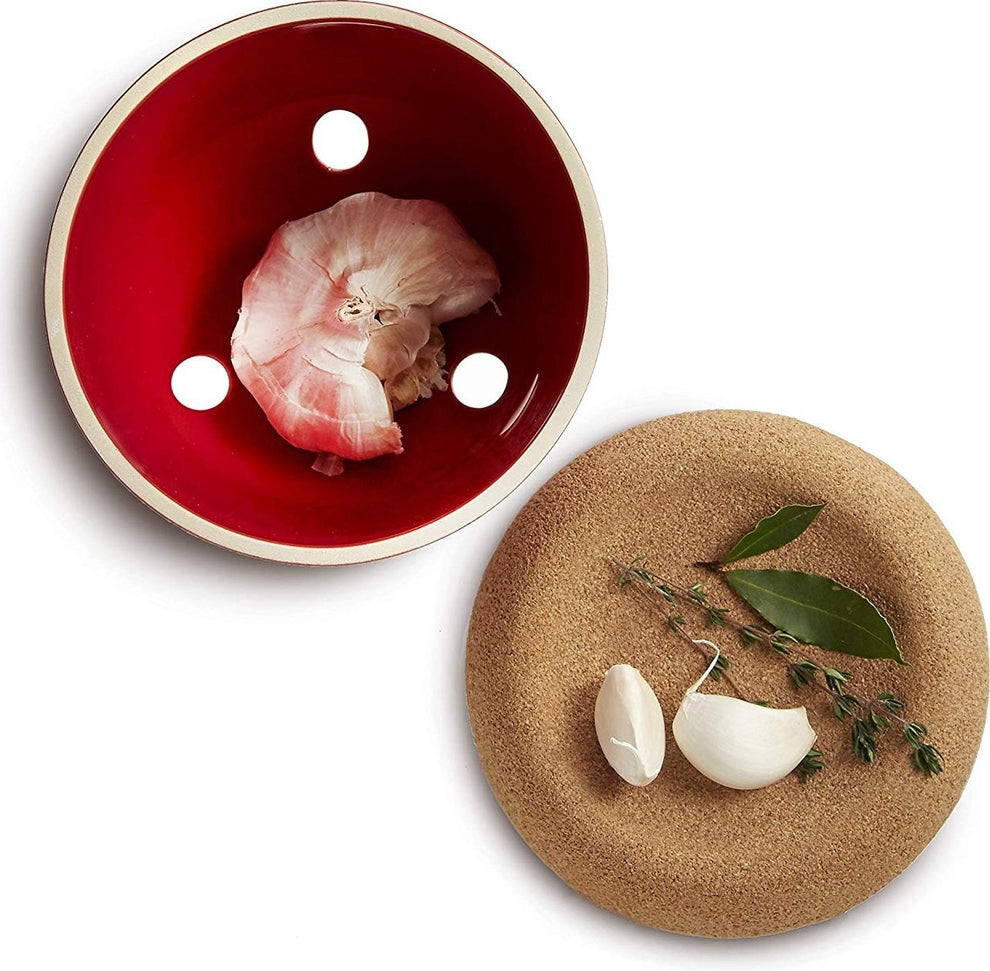 Emile Henry - 1 L Ceramic Burgundy Garlic Pot - 348763