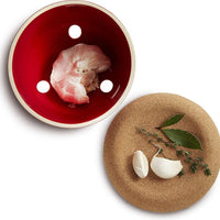 Emile Henry - 1 L Ceramic Burgundy Garlic Pot - 348763