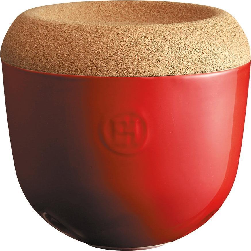 Emile Henry - 1 L Ceramic Burgundy Garlic Pot - 348763