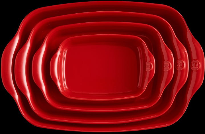 Emile Henry - 11.4" x 7.5" Ceramic Burgundy Small Baking Dish - 349650