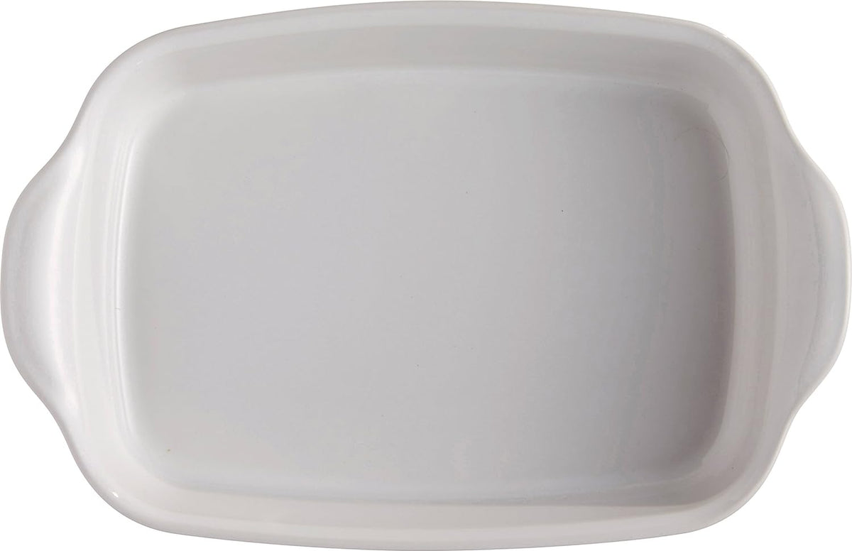 Emile Henry - 11.4" x 7.5" Ceramic Farine/White Small Baking Dish - 119650