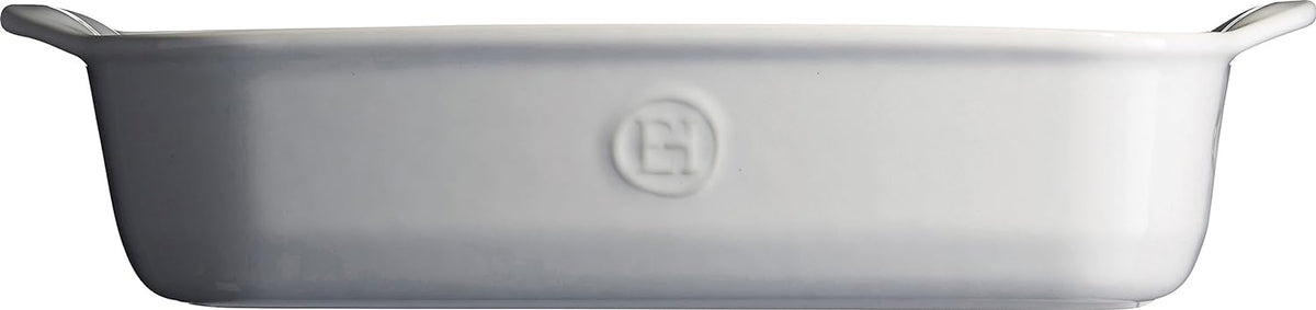 Emile Henry - 11.4" x 7.5" Ceramic Farine/White Small Baking Dish - 119650