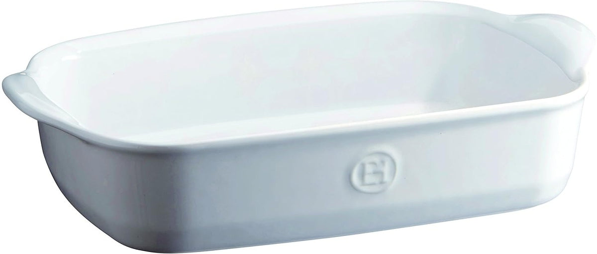 Emile Henry - 11.4" x 7.5" Ceramic Farine/White Small Baking Dish - 119650