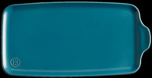 Emile Henry - 12.2" x 6.2" Ceramic Calanque/Blue Aperitif Platter - 605004