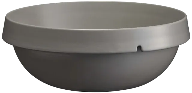 Emile Henry - 12.4" Pearl Grey Ceramic Round Dish with 5 L Capacity - 91123250