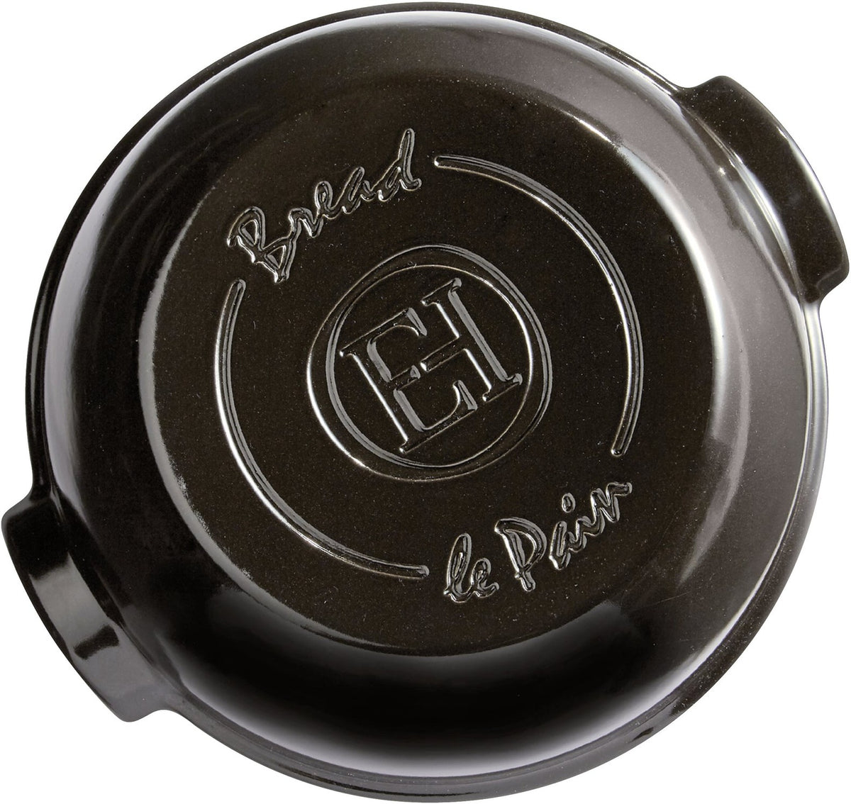 Emile Henry - 12.7" x 11.6" x 5.5" Ceramic Charcoal/Fusain Round Bread Baker - 795507