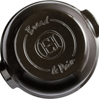 Emile Henry - 12.7" x 11.6" x 5.5" Ceramic Charcoal/Fusain Round Bread Baker - 795507