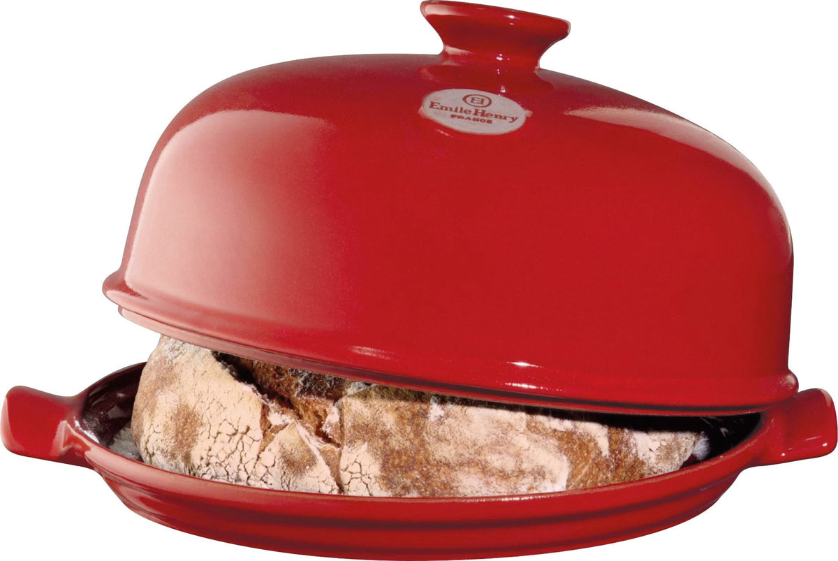 Emile Henry - 13" x 11" Ceramic Burgundy Bread Cloche/Baker - 349108