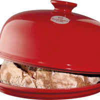 Emile Henry - 13" x 11" Ceramic Burgundy Bread Cloche/Baker - 349108