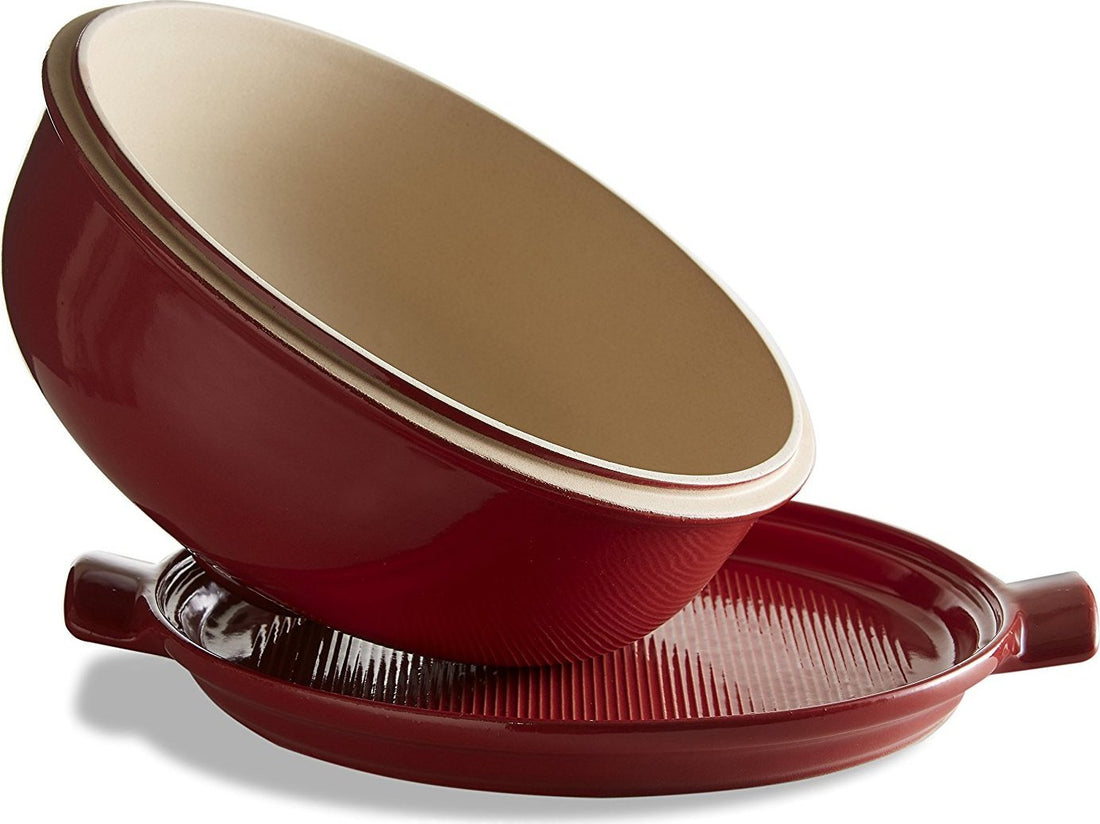 Emile Henry - 13" x 11" Ceramic Burgundy Bread Cloche/Baker - 349108