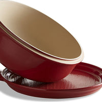 Emile Henry - 13" x 11" Ceramic Burgundy Bread Cloche/Baker - 349108