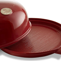 Emile Henry - 13" x 11" Ceramic Burgundy Bread Cloche/Baker - 349108