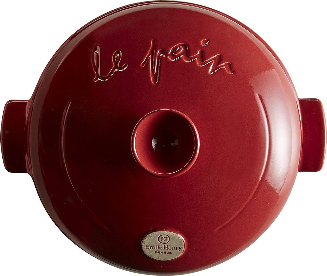Emile Henry - 13" x 11" Ceramic Burgundy Bread Cloche/Baker - 349108