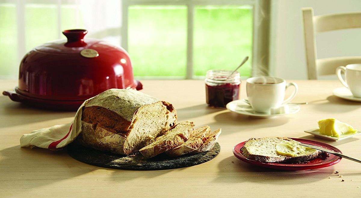 Emile Henry - 13" x 11" Ceramic Burgundy Bread Cloche/Baker - 349108