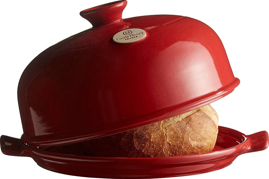 Emile Henry - 13" x 11" Ceramic Burgundy Bread Cloche/Baker - 349108