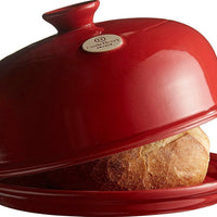 Emile Henry - 13" x 11" Ceramic Burgundy Bread Cloche/Baker - 349108