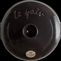 Emile Henry - 13 x 11 x 6.5" Charcoal/Fusain Bread Cloche Set - 799108