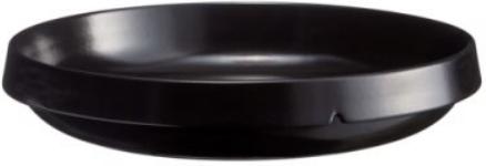Emile Henry - 14" Coal Black Ceramic Round Dish with 4 L Capacity - 91713240