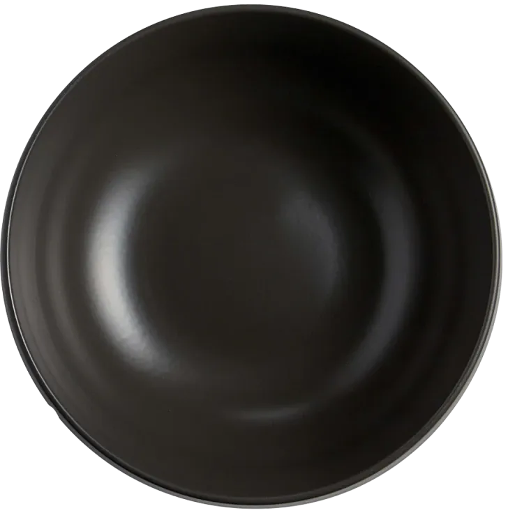 Emile Henry - 14" Coal Black Ceramic Salad Bowl with 7 L Capacity - 91713270
