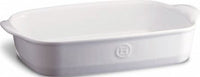 Emile Henry - 14" x 10"Ceramic Farine/White Rectangular Baking Dish - 119652