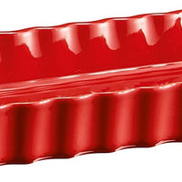 Emile Henry - 14" x 6" Ceramic Burgundy Slim Rectangular Tart Dish - 346034