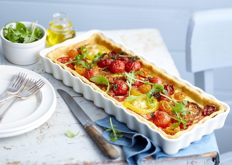 Emile Henry - 14.3" Cedar Green Slim Rectangular Tart Dish - 91076034