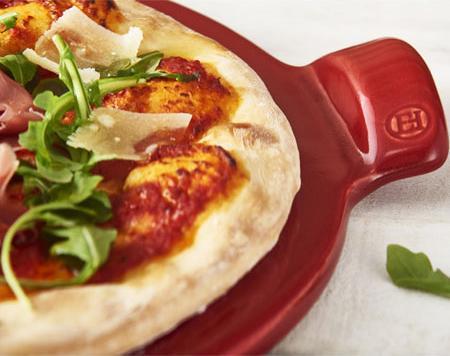 Emile Henry - 14.5" Ceramic Burgundy Pizza Stone-I - 347514