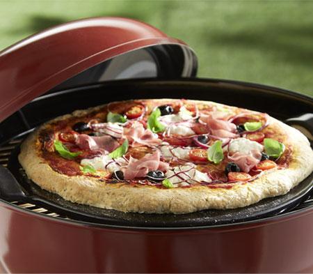 Emile Henry - 14.5" Ceramic Burgundy Pizza Stone-I - 347514