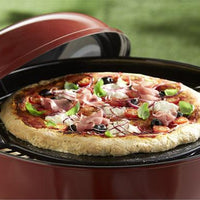 Emile Henry - 14.5" Ceramic Burgundy Pizza Stone-I - 347514